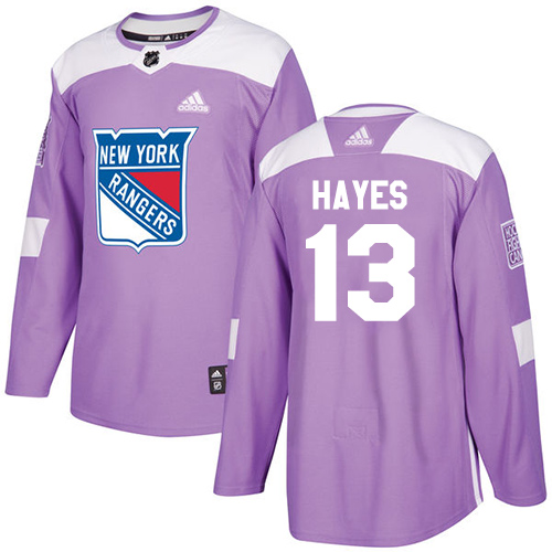 Adidas Rangers #13 Kevin Hayes Purple Authentic Fights Cancer Stitched NHL Jersey